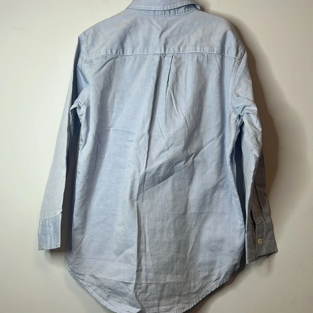 Gap Kids Formal Light Blue Button Up Long Sleeve Dress Shirt Boys‎ Size Small